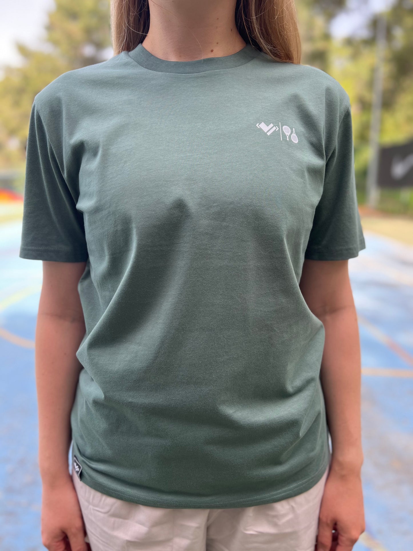 Bio-Baumwolle Padelshirt - Herren/Damen - minimalistic Logo: athletic heart | Padel