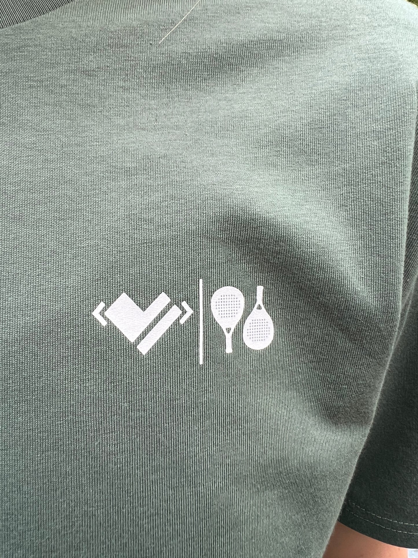 Bio-Baumwolle Padelshirt - Herren/Damen - minimalistic Logo: athletic heart | Padel