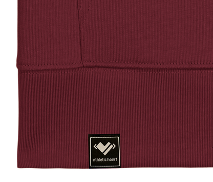 Bio-Baumwolle Tennis Hoodie - Herren/Damen - minimalistic Logo: athletic heart | Tennis