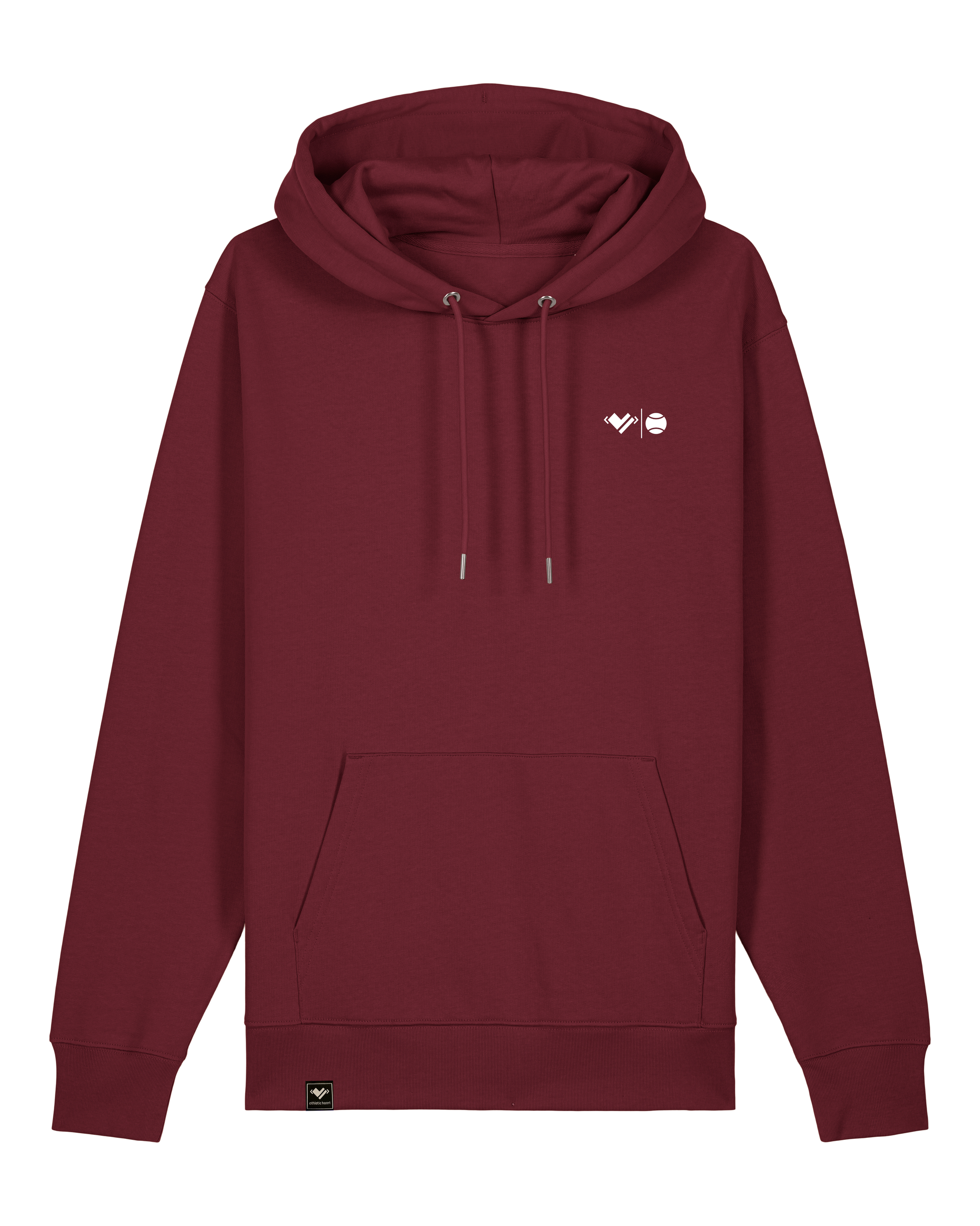 Off-Court Tennis Hoodie von athletic heart tennis. Sportlherz Tennis Motiv mit einem Tennis Herz zum Ausdruck der Tennisliebe