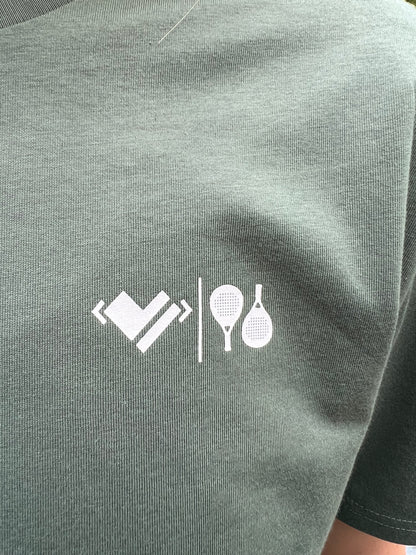 Bio-Baumwolle Padelshirt - Herren/Damen - minimalistic Logo: athletic heart | Padel