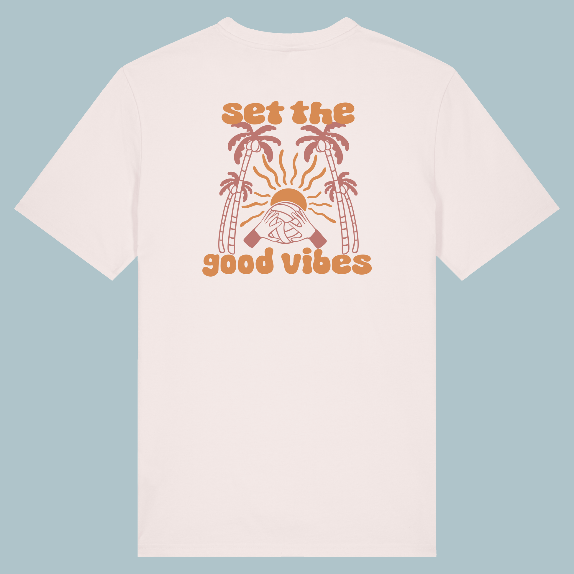 Set the good vibes Motiv. Shirt für Volleyballfans, Volleyballspieler und Beachvolleyballspieler. Volleyball Stellerposition Shirt