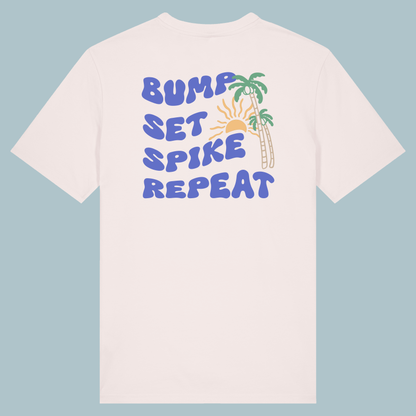 Bump set spike Design Volleyballshirt. Volleyball und Beachvolleyball Design für Volleyballspieler, Beachvolleyballspieler und Volleyballfans.
